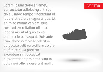 sneakers is sports. vector graphics of shoes. stylish work shoes. sneaker in flat style 10 eps. the work is done for your use.