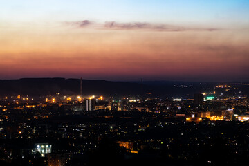night view of the city