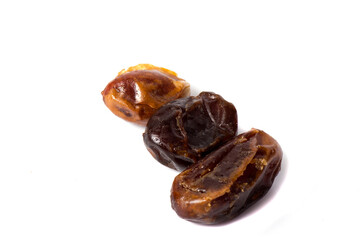 Ripe juicy dates, isolated on a white background ,