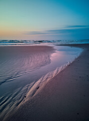 sunset over the beach