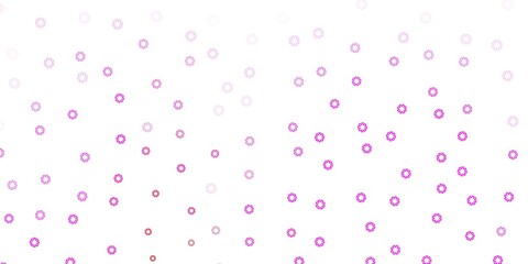 Light purple, pink vector backdrop with dots.