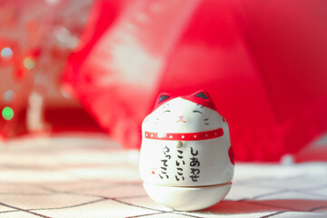 A red figure of the cute Japanese character