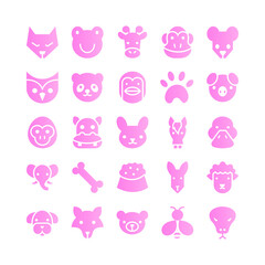 Obraz premium Animal icon set vector gradient for website, mobile app, presentation, social media. Suitable for user interface and user experience.