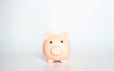 money saving concept piggy bank on white background. financial business and investment.