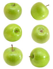 Green apple isolated on a white background