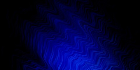 Dark BLUE vector backdrop with circular arc. Colorful illustration in circular style with lines. Pattern for websites, landing pages.