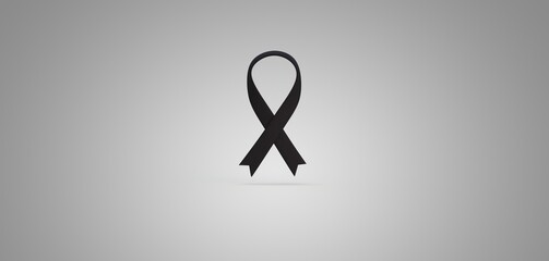 black ribbon anti terrorism symbol