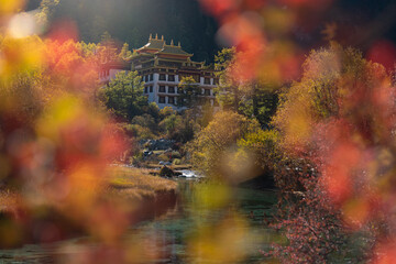 Chongu monastery in Yading