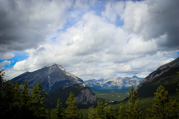 clouds over the mountains