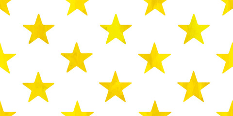 水彩調 星のパターン シームレス