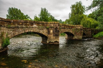 Obraz premium Pack horse bridge Bakewell Derbyshire Peak District England