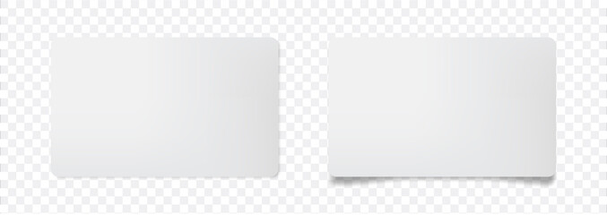 3D Mock up Blank White Card on transparent Background. Stationary and Business template concept design.