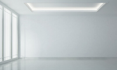 The mock up interior design of modern house and apartment empty white living room and white wall...