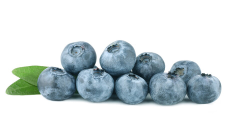 Blueberries isolated on white background