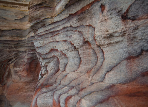 Rock layers - colorful formations of desert rocks. Unique  background with fascinating texture