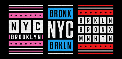 Fototapeta na wymiar Vector retro illustration on the theme of Brooklyn. Urban. Modern. Stylized vintage grunge white typography, t-shirt graphics, poster, print.