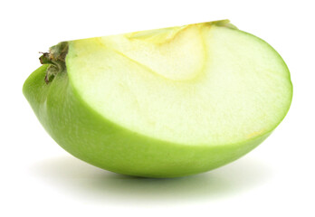 apple slice isolated on white background
