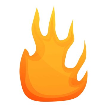 Fire flame icon. Cartoon of fire flame vector icon for web design isolated on white background