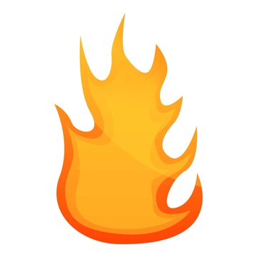 Heat fire flame icon. Cartoon of heat fire flame vector icon for web design isolated on white background