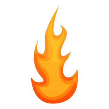 Element fire flame icon. Cartoon of element fire flame vector icon for web design isolated on white background