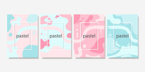 Abstract pastel color background set.