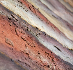 Rock layers - colorful formations of desert rocks. Unique  background with fascinating texture