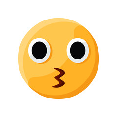 Kiss Face Emoji Illustration Creative Design Vector