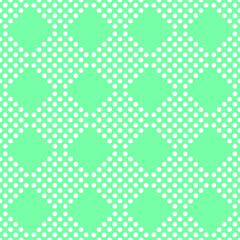 Dots seamless pattern on a green background.