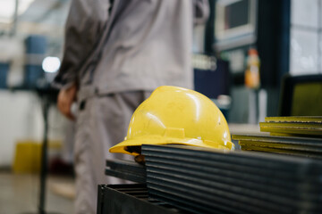 construction worker with helmet