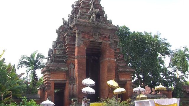 One of the gates to the Klungkung Palace and Kertha Gosa Pavilion. Bali, Indonesia.