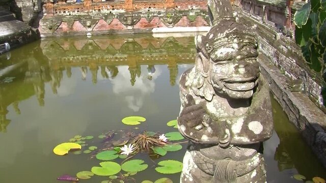 Statue at Kertha Gosa Pavilion (the Hall of Justice) in Bali, Indonesia.