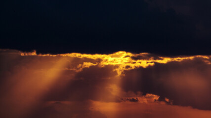 evening sunset in the sky