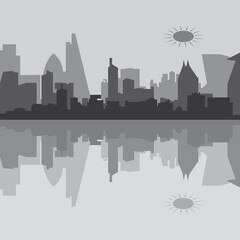 City skyline background vector illustration