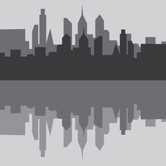 Fototapeta na wymiar City skyline background vector illustration