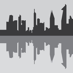 City skyline background vector illustration