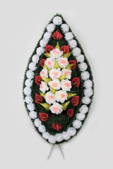 Colorful Flower wreath for the grave