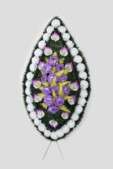 Colorful Flower wreath for the grave