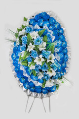 Colorful Flower wreath for the grave