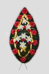 Colorful Flower wreath for the grave