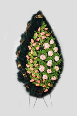 Colorful Flower wreath for the grave