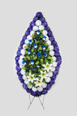 Colorful Flower wreath for the grave