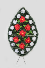 Colorful Flower wreath for the grave