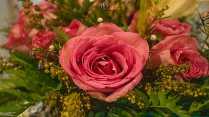 bouquet of red roses