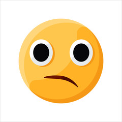 Confused Face Emoji Illustration Creative Design Vector