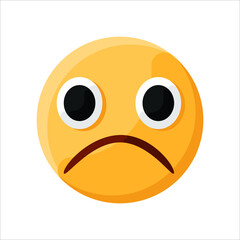 Frowning Face Emoji Illustration Creative Design Vector