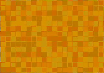 Mosaic from vector squares with trendy yellow  and orange colors and different sized borders in shades of yellow for web, cover, wrapping paper, art, etc. backgrounds