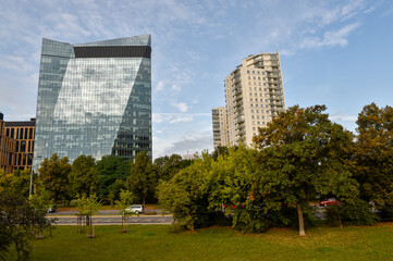 Obraz premium skyscrapers in the warsaw muranow