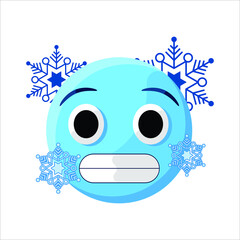 Freezing Cold Frozen Face Emoji Creative Mood
