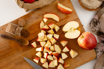 homemade apple pie with cinnamon