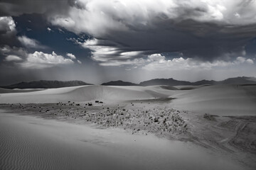 desert and clouds landscape